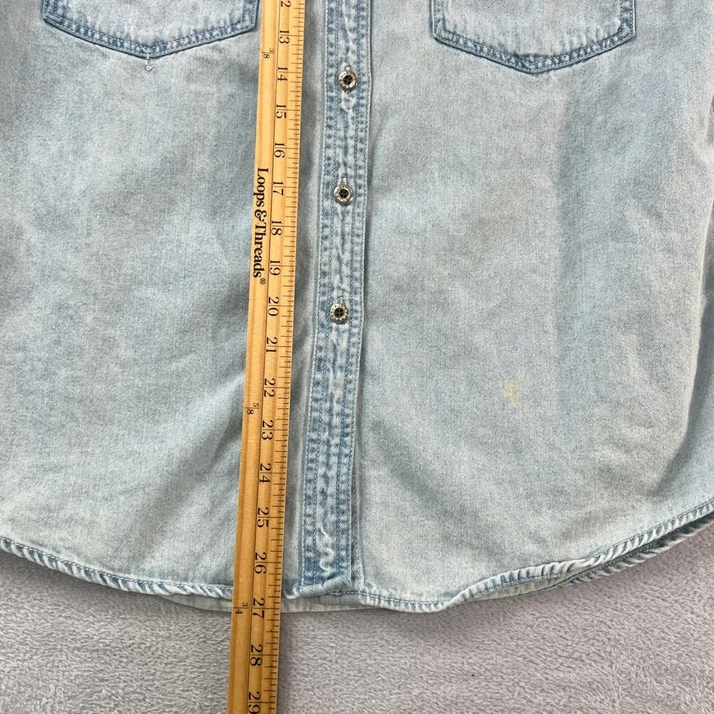 Vintage 90s Levi's Red Tab Denim Shirt Medium‎ Light Wash Cotton Unisex Retro